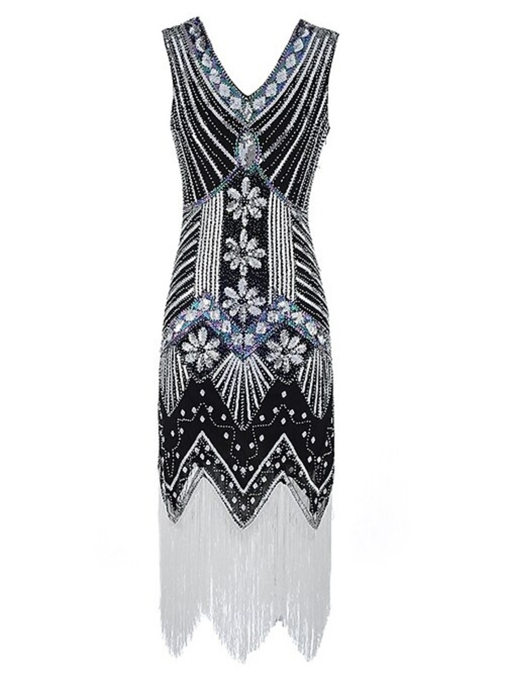 The Great Gatsby Charleston Roaring 20s 1920s Cocktail Dress Size M-L